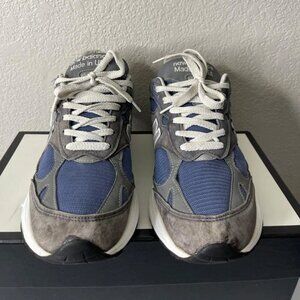 New Balance 993 MR993NV Navy Blue Suede Running Shoes Sneaker Lace Up Men's 12 D